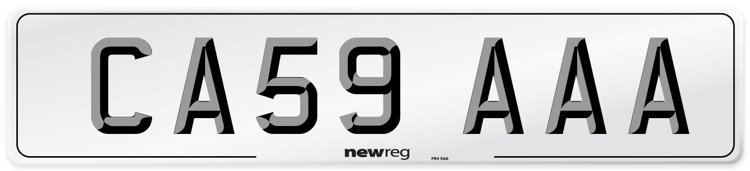 CA59 AAA Number Plate from New Reg